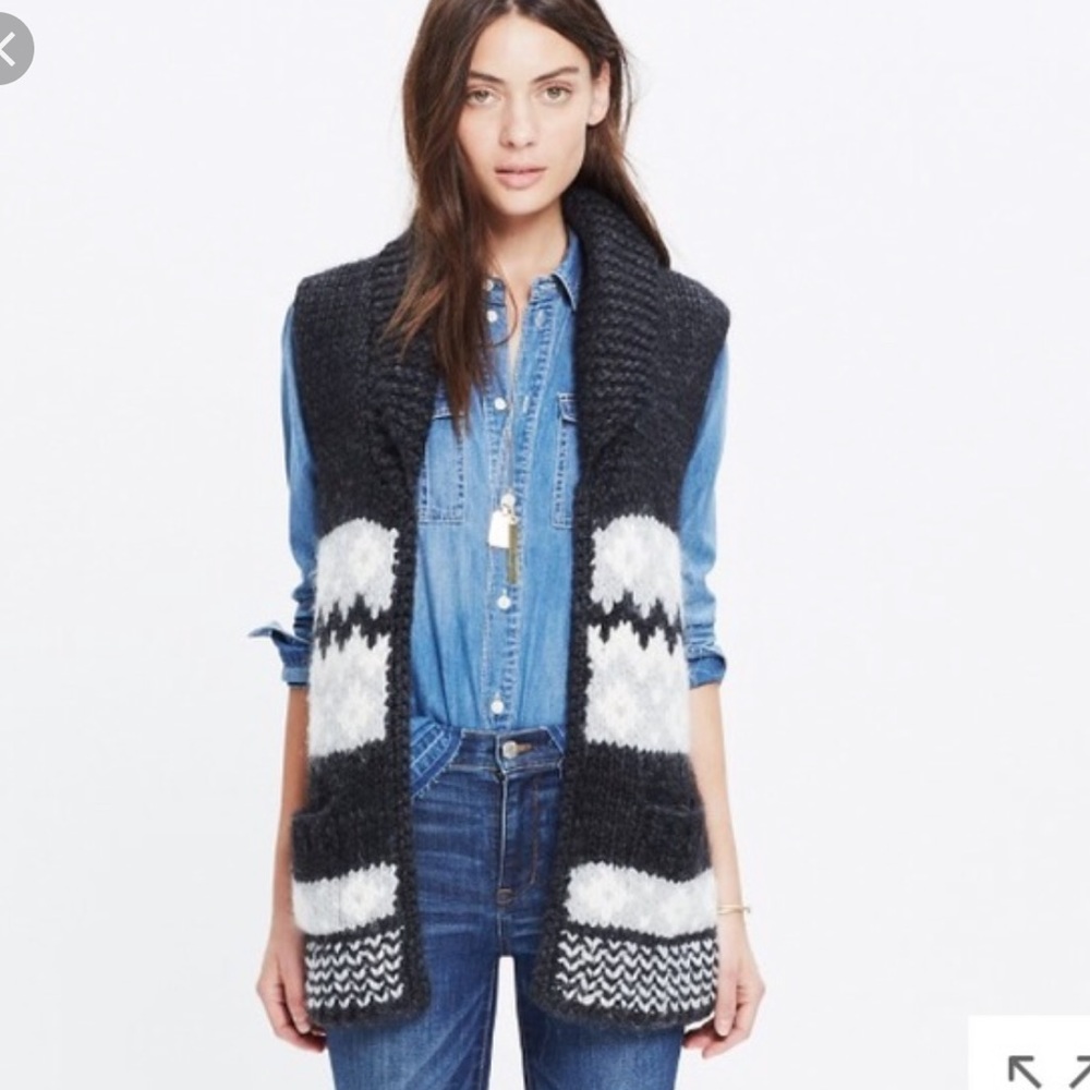 Madewell Handknit Fair Isle Sweater-Vest